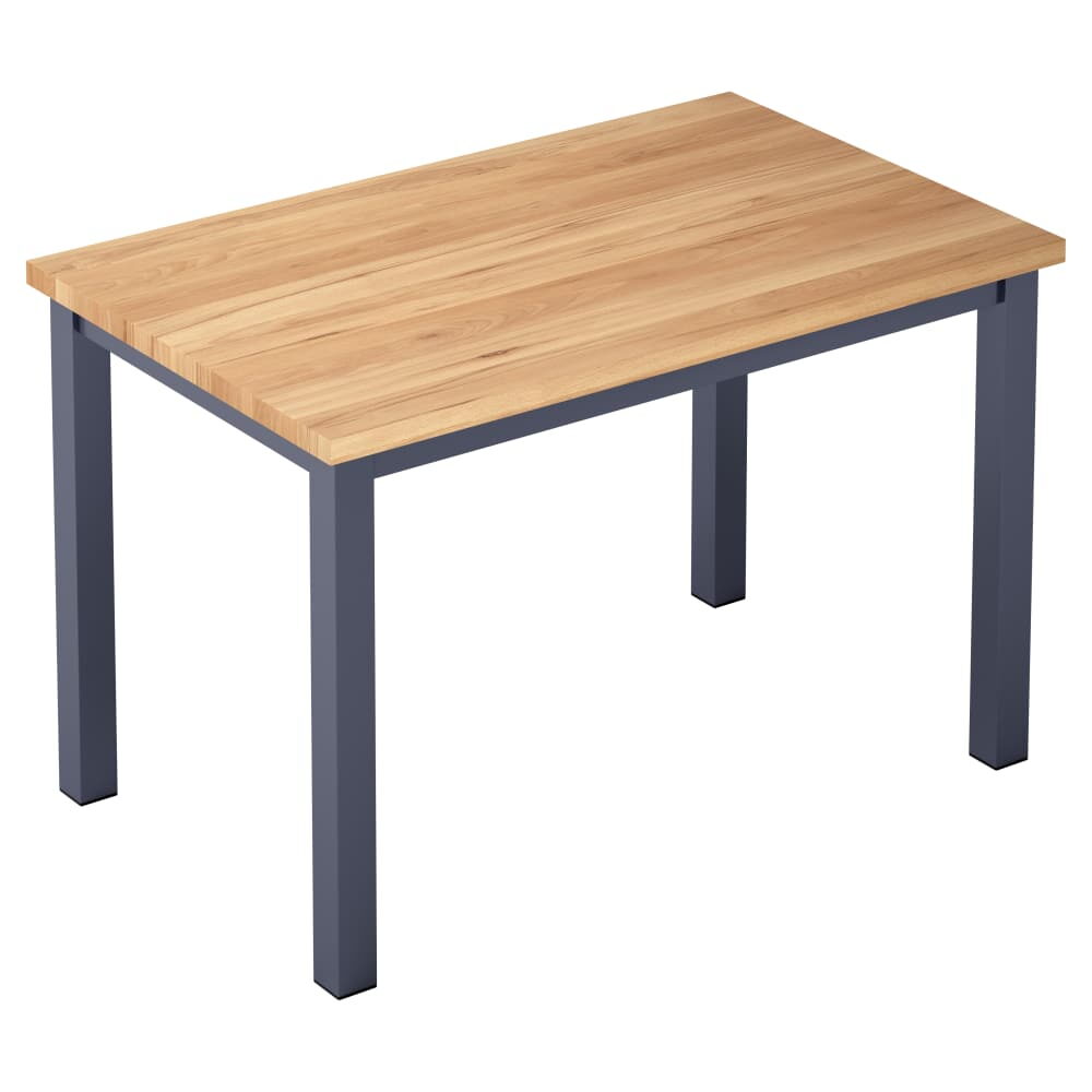 Ottis Solid Wood Table Set, Dark Gray Finish