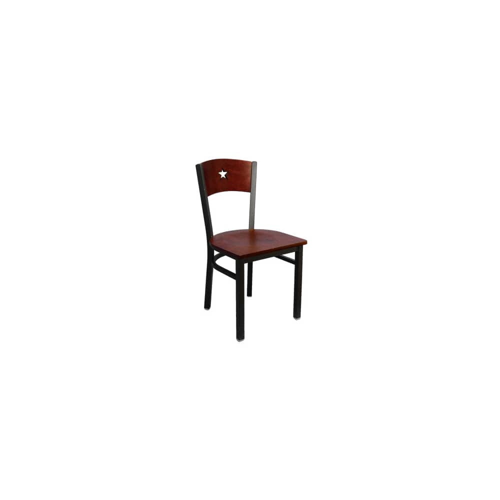 Metal Chair with Interchangeable Back and a Star in the Back