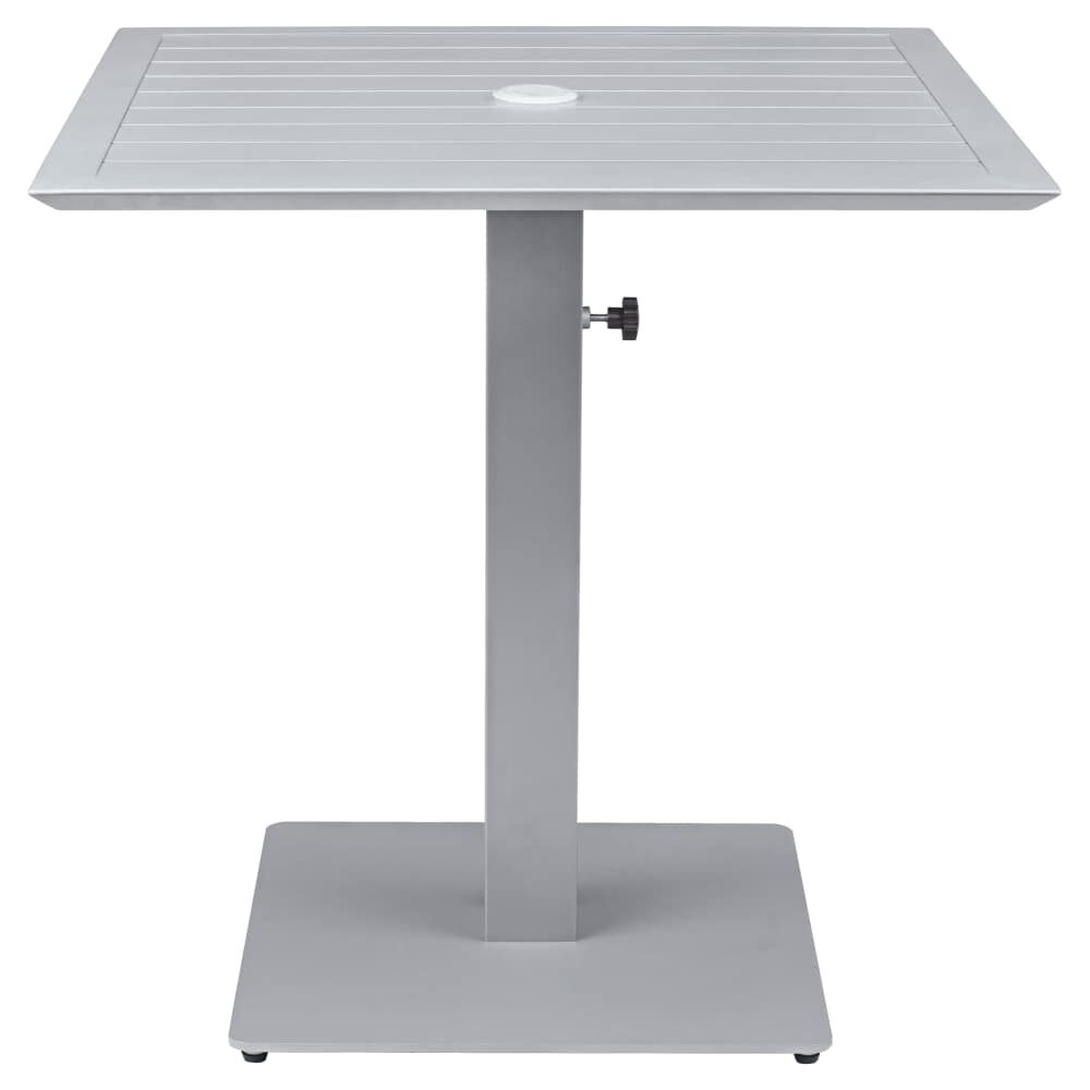 Ella Table Set with Umbrella Base, Titanium Gray