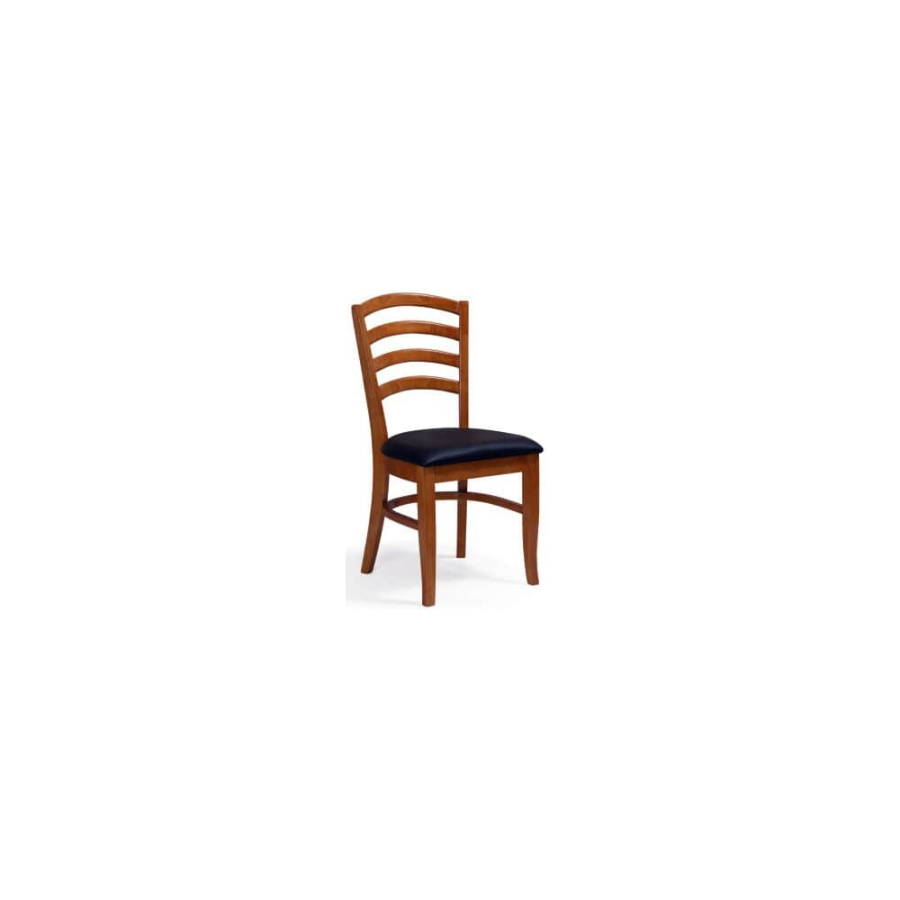 Wood Chair with Arched Ladder-Back