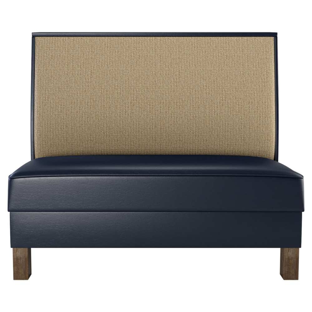 Plain-Back Booths with Wood Legs, Set of 5
