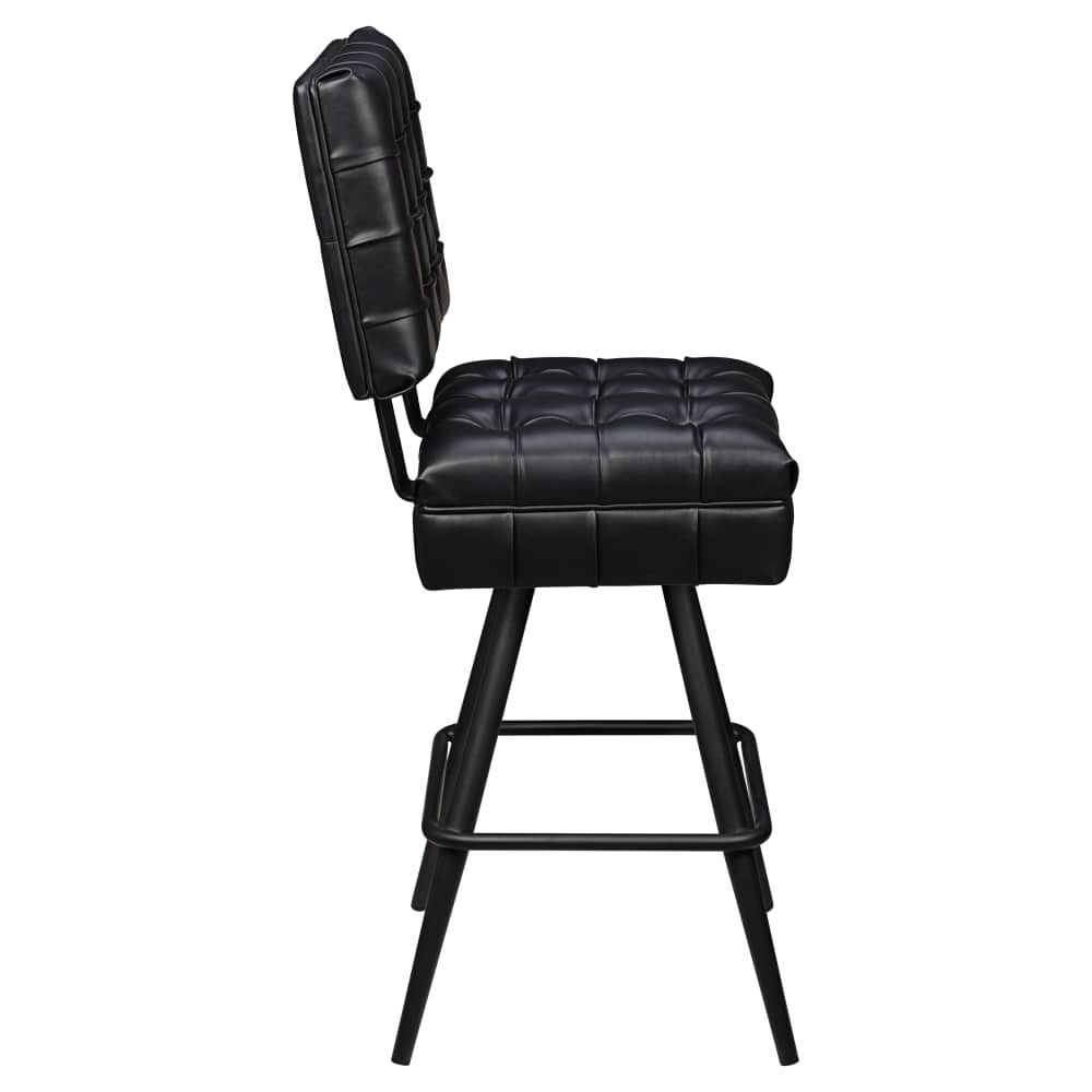 Trionfo Bucket Bar Stool with Square Frame, Tufted