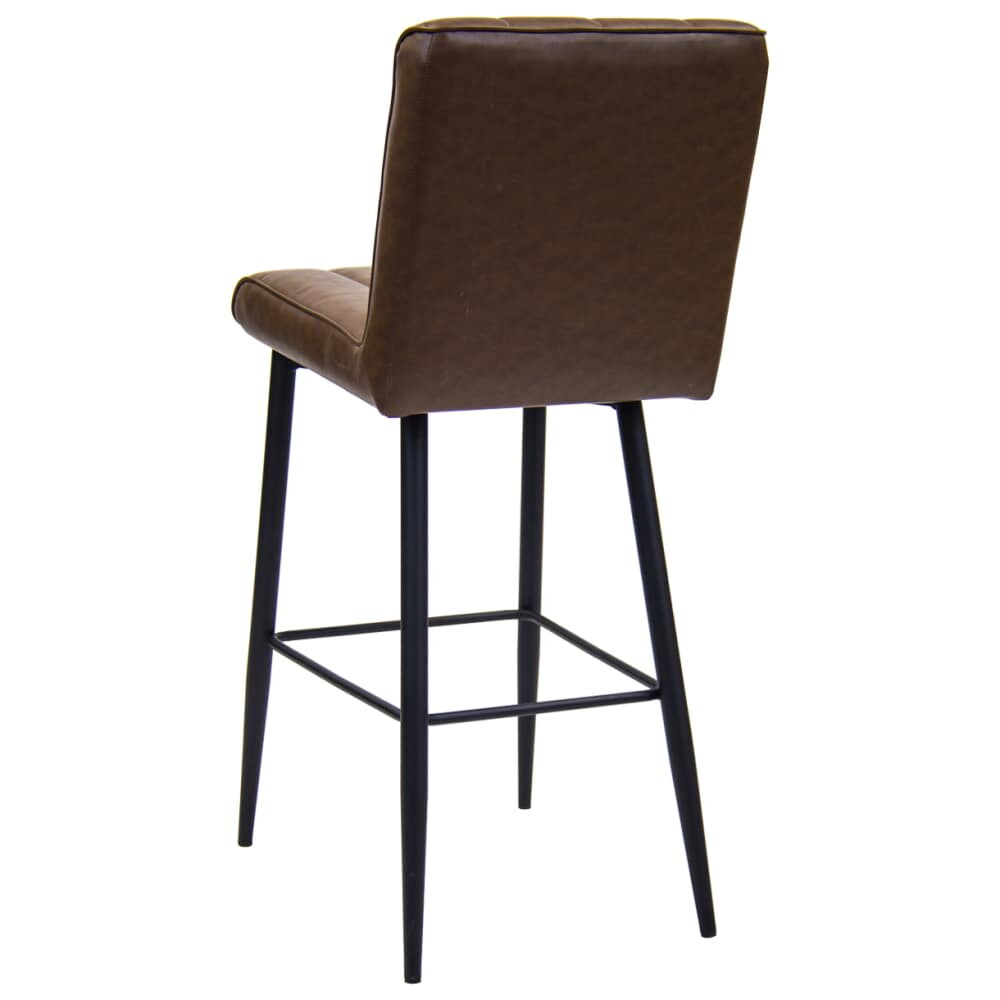 Erada Bar Stool in Brown Vinyl