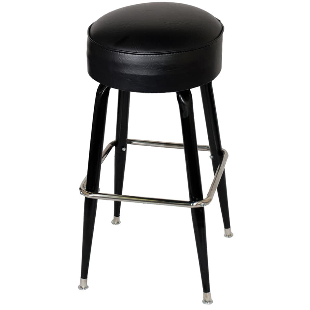 Bar Stool with Footrest, Backless Swivel