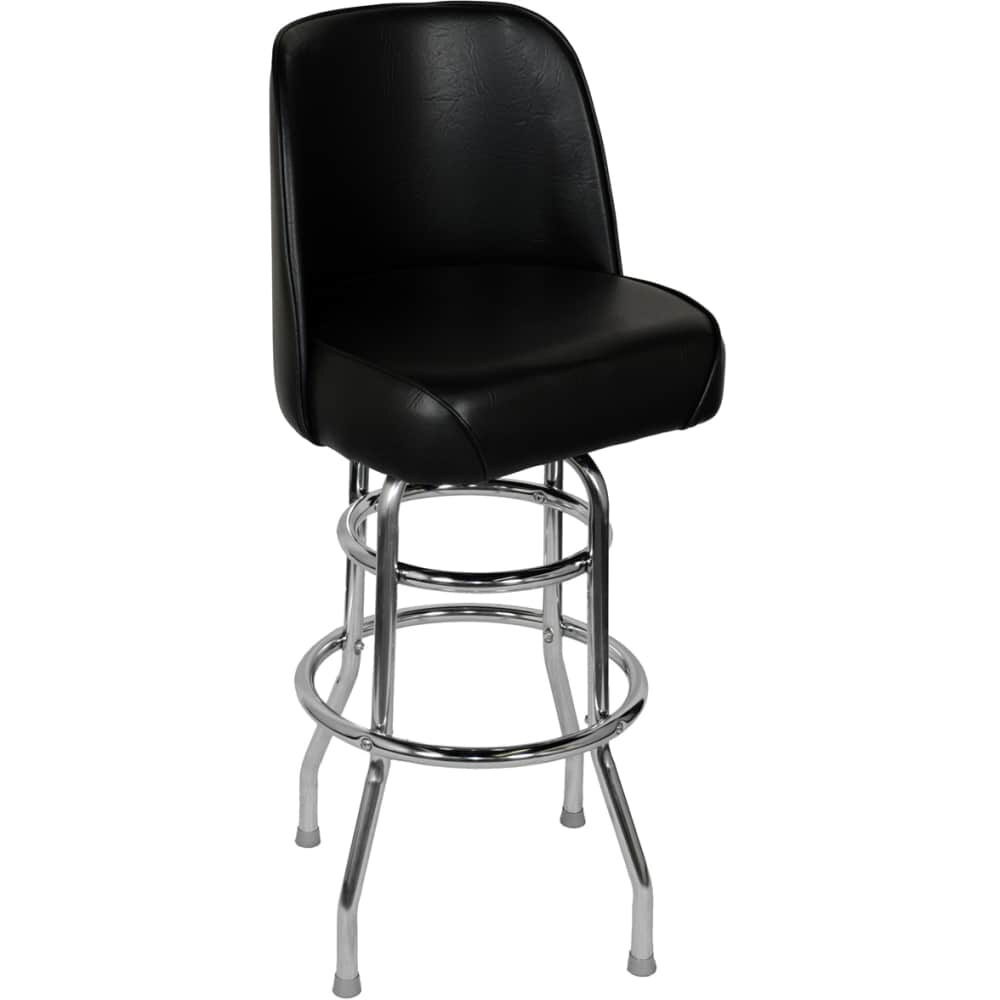 Swivel Bar Stool with Chrome Single or Double Ring