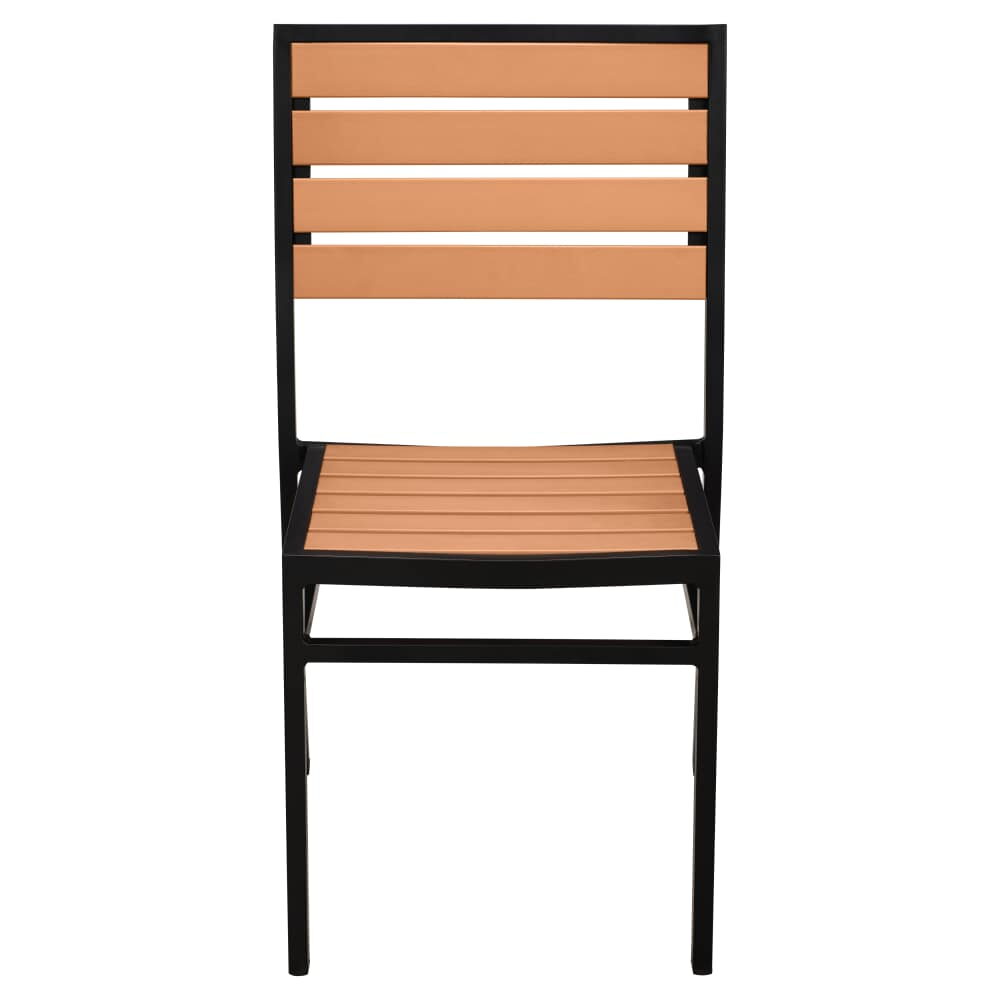 Patio Chair in Black Faux Teak