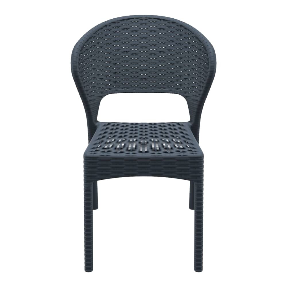 Terrace Patio Chair, Wicker Look Resin