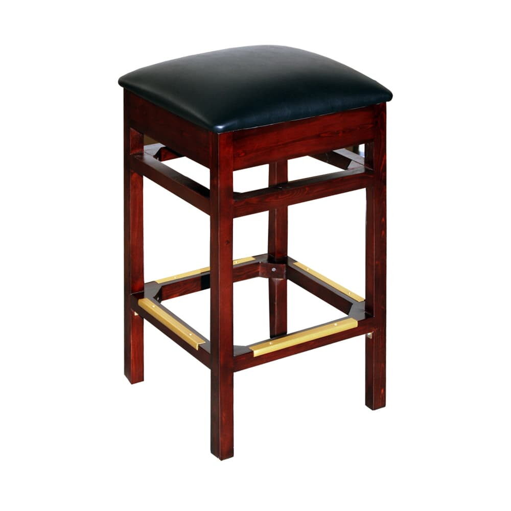 Bar Stool, Backless Wood