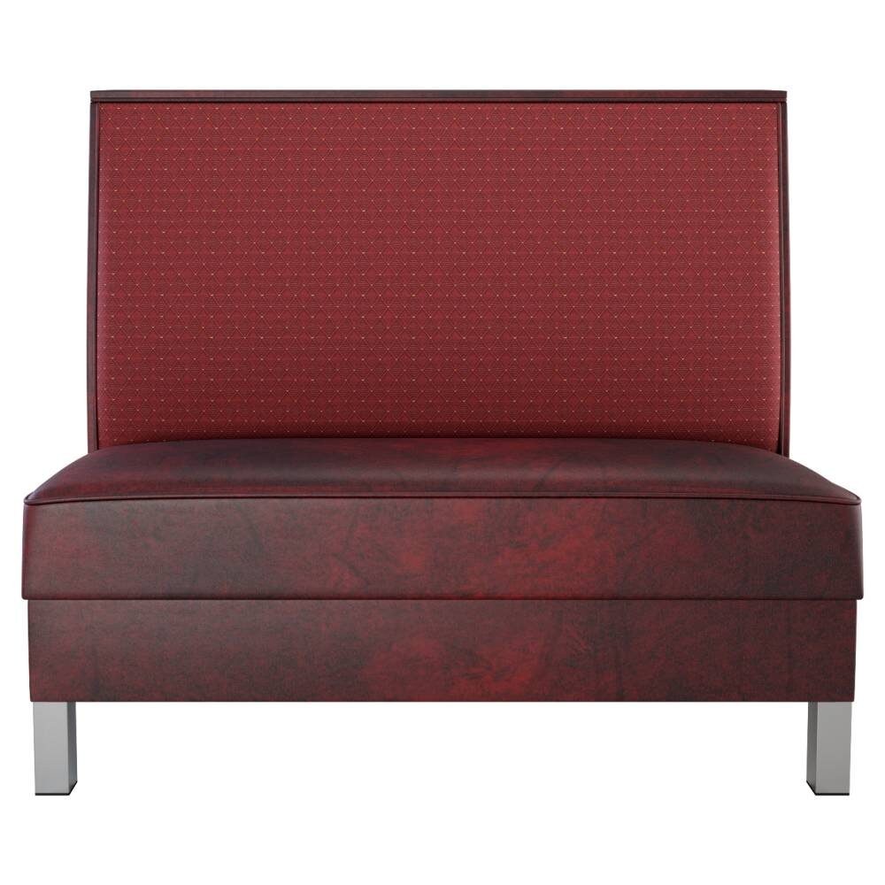 Booth with Metal Legs, Plain-Back
