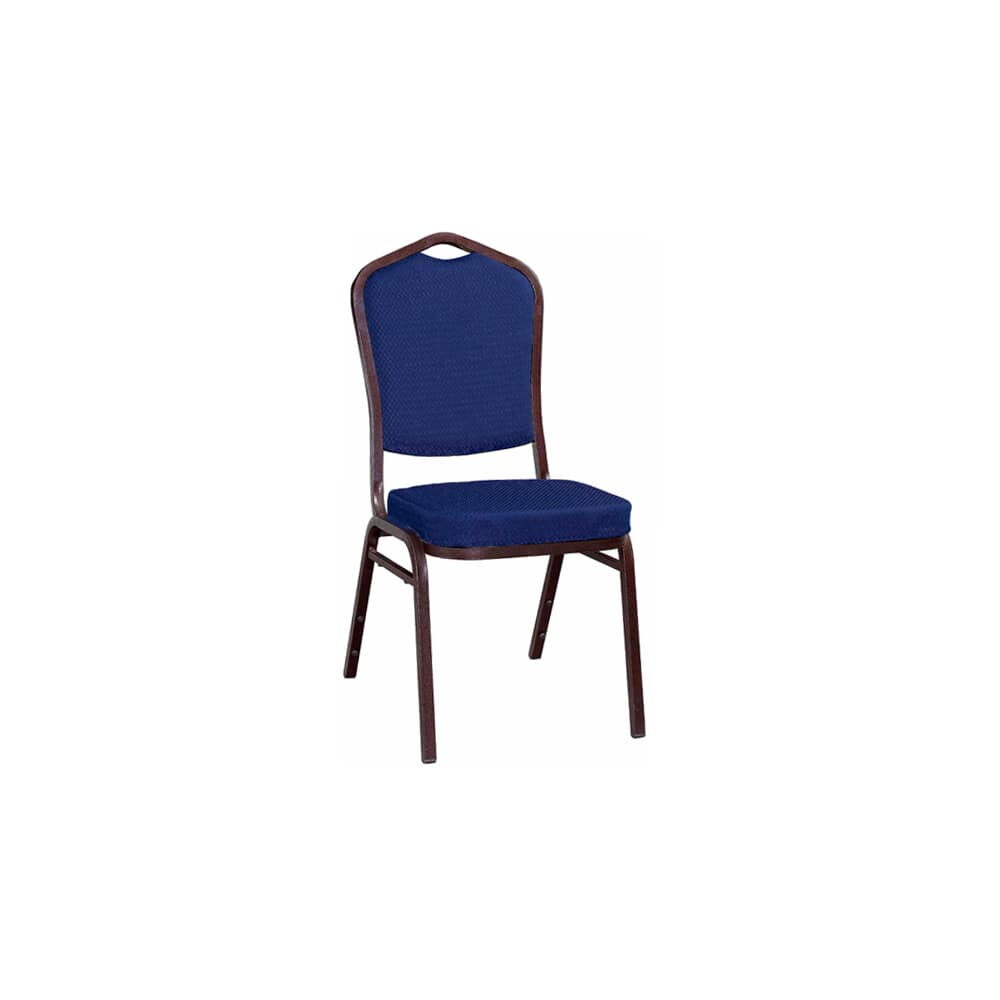 Stack Chair with Blue 2024 Fabric, Copper Vein Metal Frame
