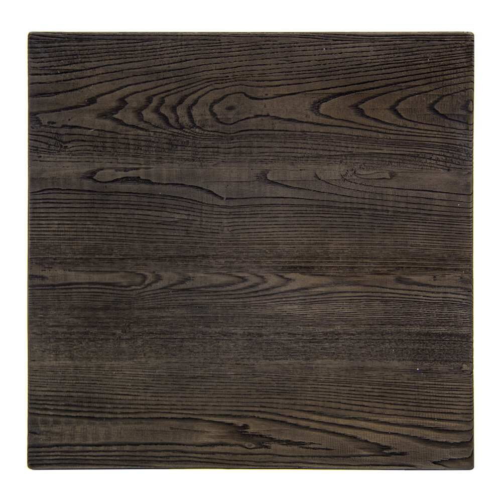 Resin Table Top with Dark Walnut Finish for Outdoor