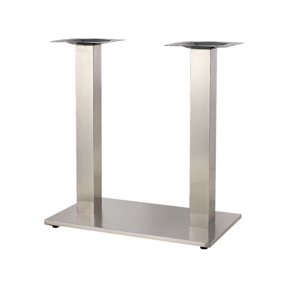 Square Table Base in Stainless Steel, Standard Height