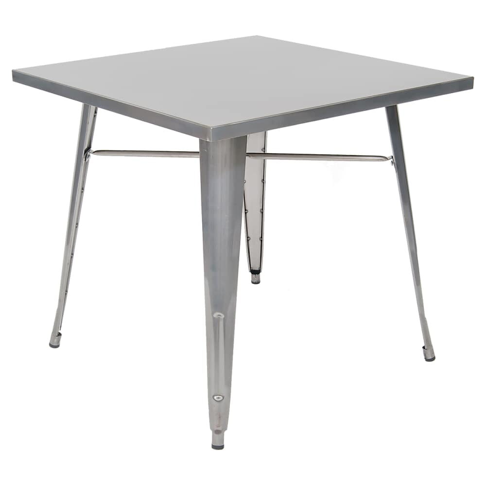 Metal Table with Table Height, Clear Finish