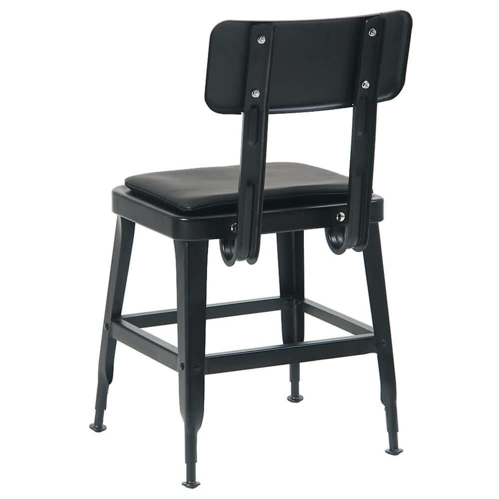 Laurie Metal Chair with Black Finish, Bistro-Style