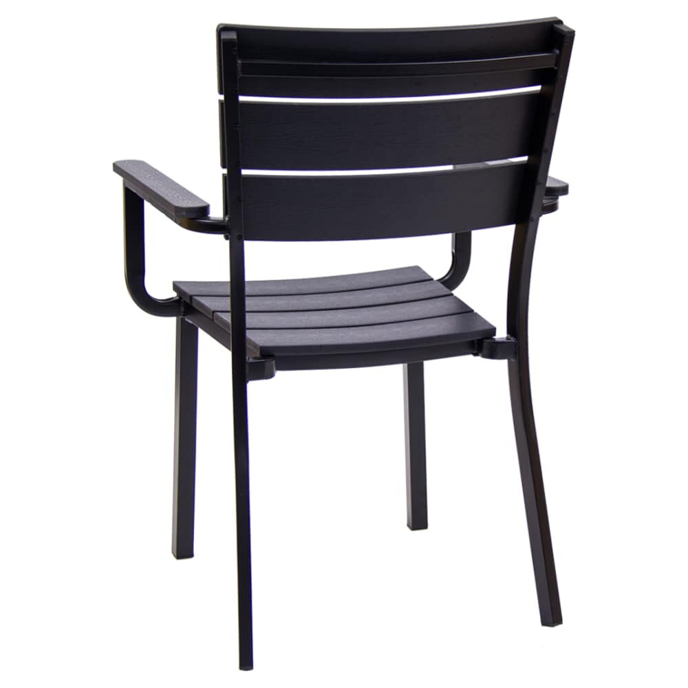 Patio Armchair, Slatted Metal