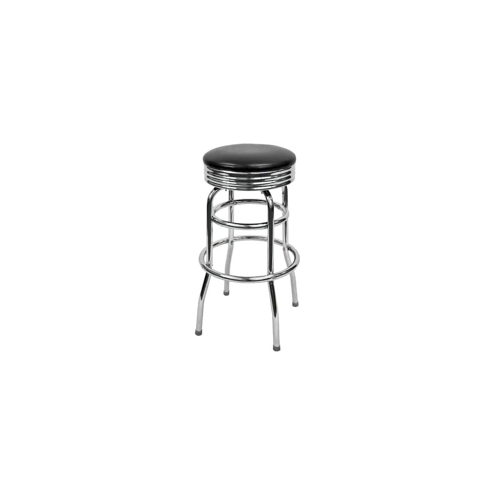 Bar Stool with Chrome Frame and Double Ring, Swivel