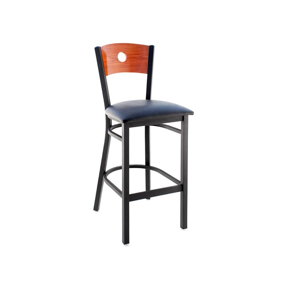Metal Bar Stool with Interchangeable Circled Back