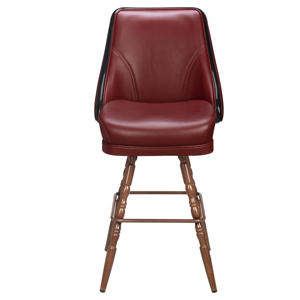 Regina Bar Stool with Casino Bucket Seat and Vintage Frame