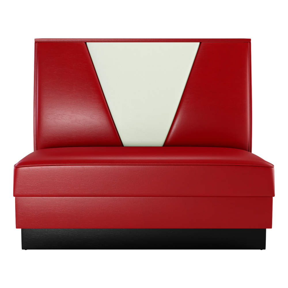 Booth with V-Shape Back
