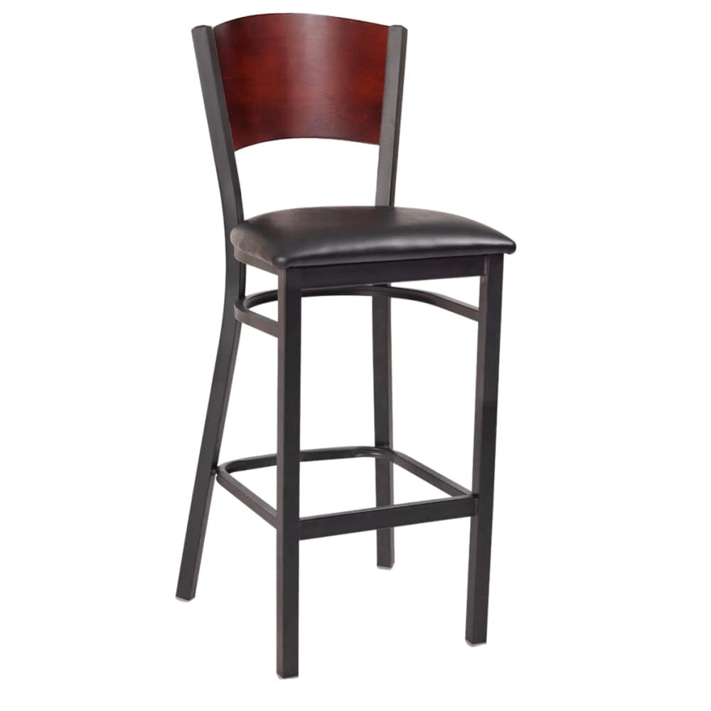 Metal Bar Stool with Interchangeable Solid Back