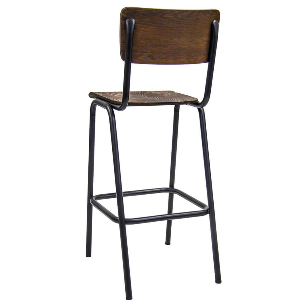 French Bar Stool in Industrial Metal