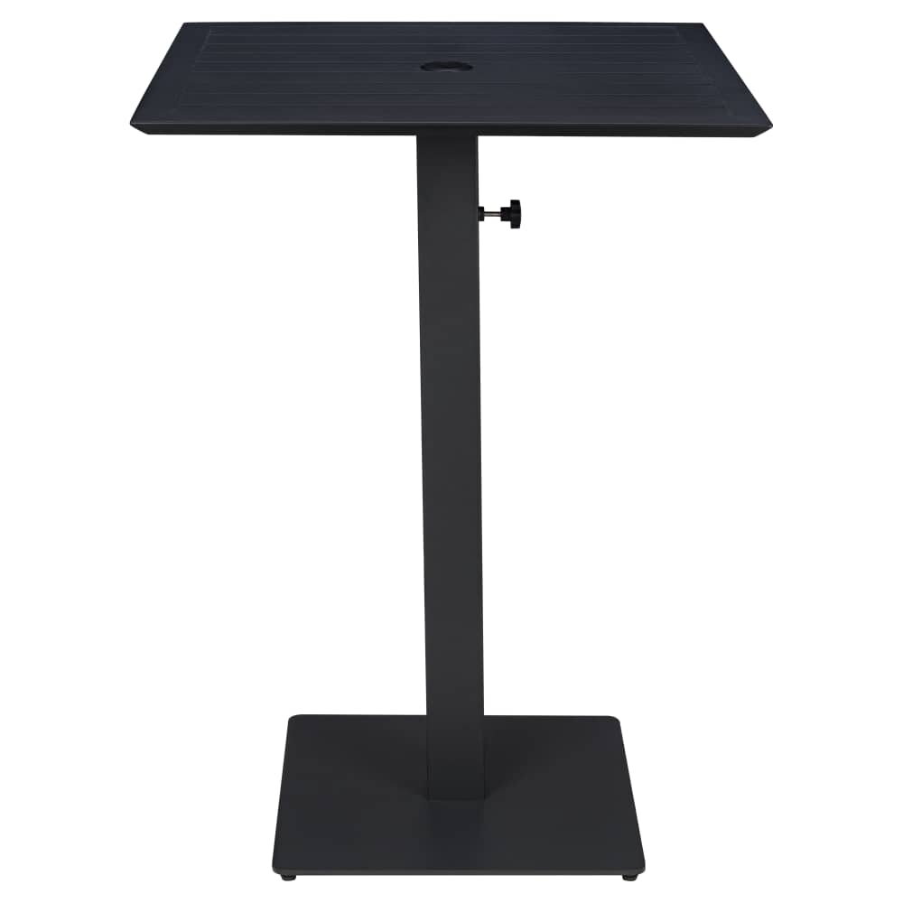 Ella Bar Table Set with Umbrella Base, Black