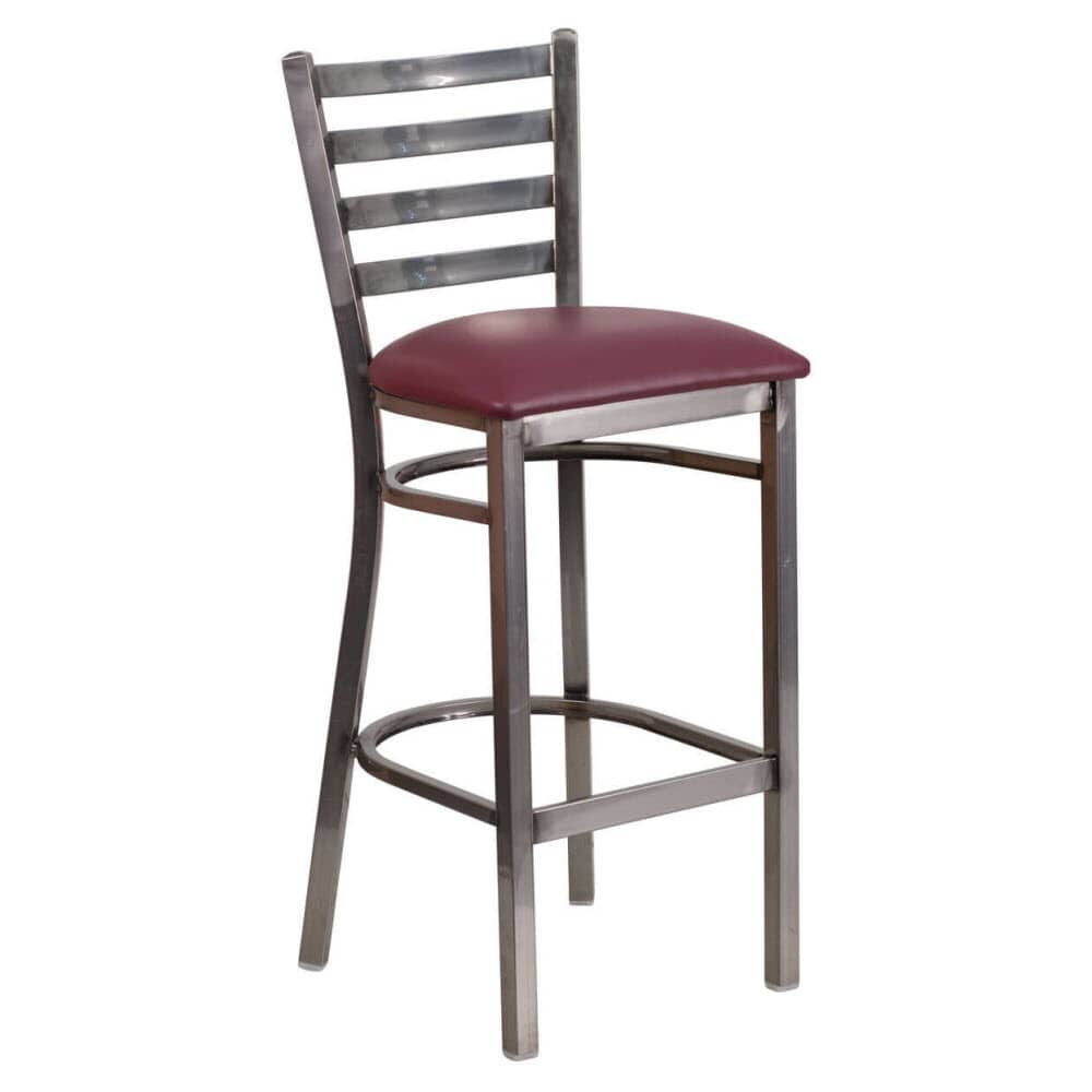 Metal Ladder Bar Stool with Clear Coat