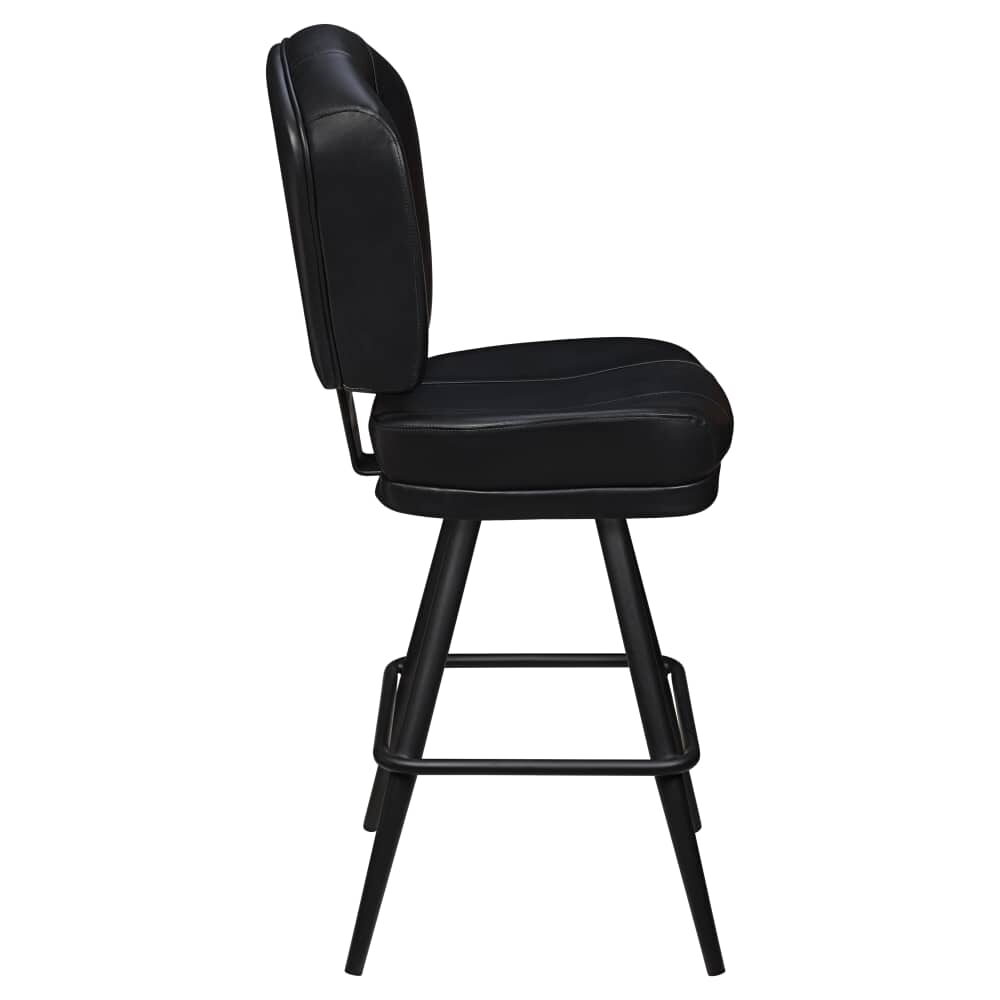 Lusso 3-Channel Bar Stool with Casino Bucket Seat and Square Frame