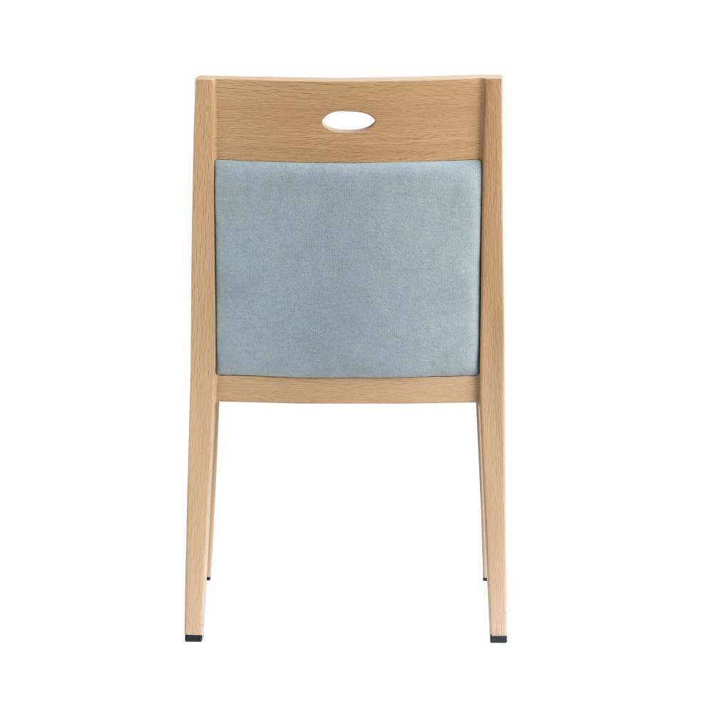 Orson Chair in Aluminum, Ultra Modern Padded Wood Grain