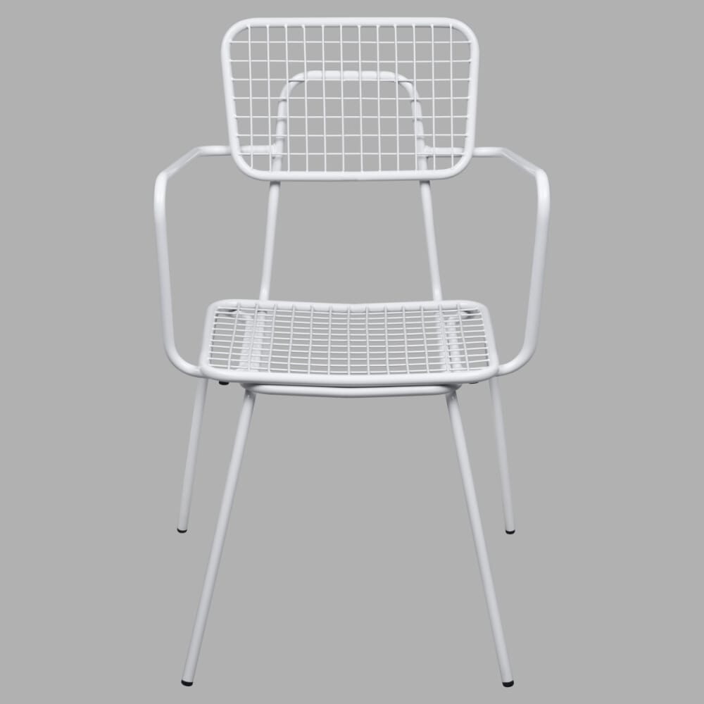 Ollie Armchair in White, Outdoor
