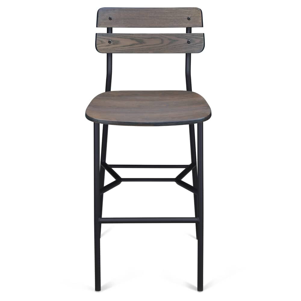 Palmer Bar Stool in Metal with Black Finish