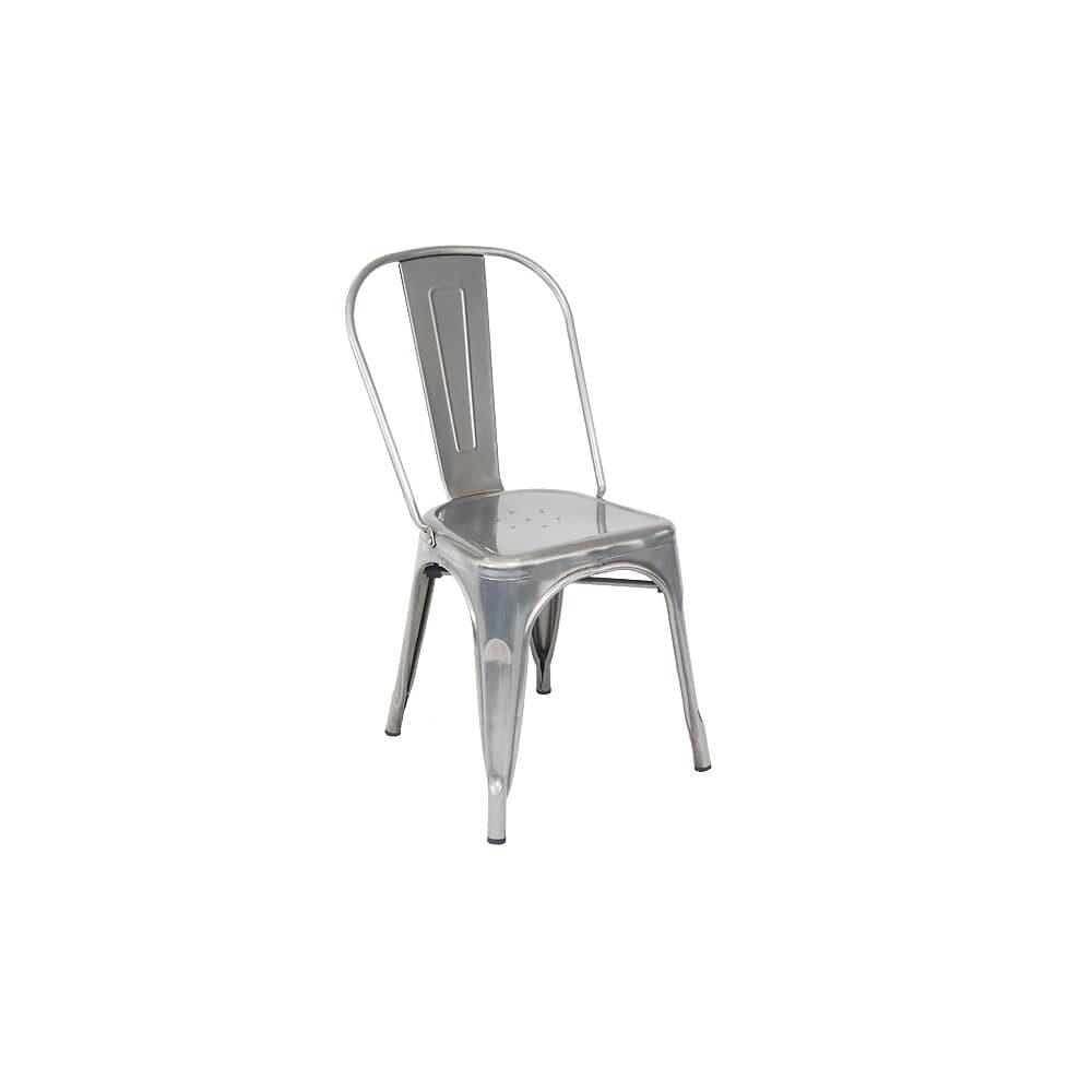 Metal Chair with Clear Finish, Bistro-Style