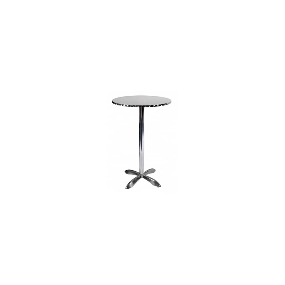 Table with Base, Stainless Steel, Bar Height