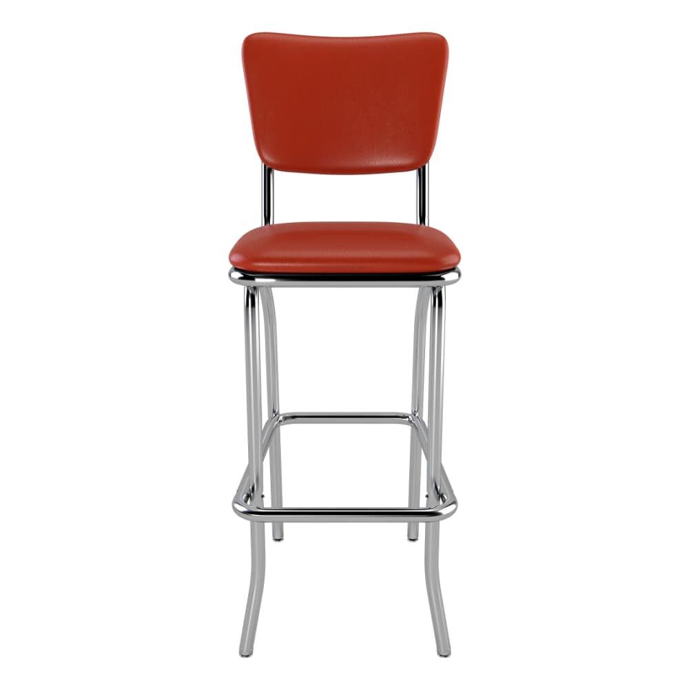 Diner Bar Stool in Metal, Retro-Style