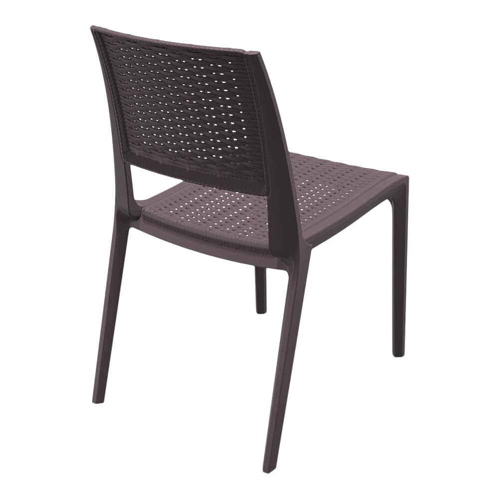 Selina Patio Chair, Wicker Look Resin