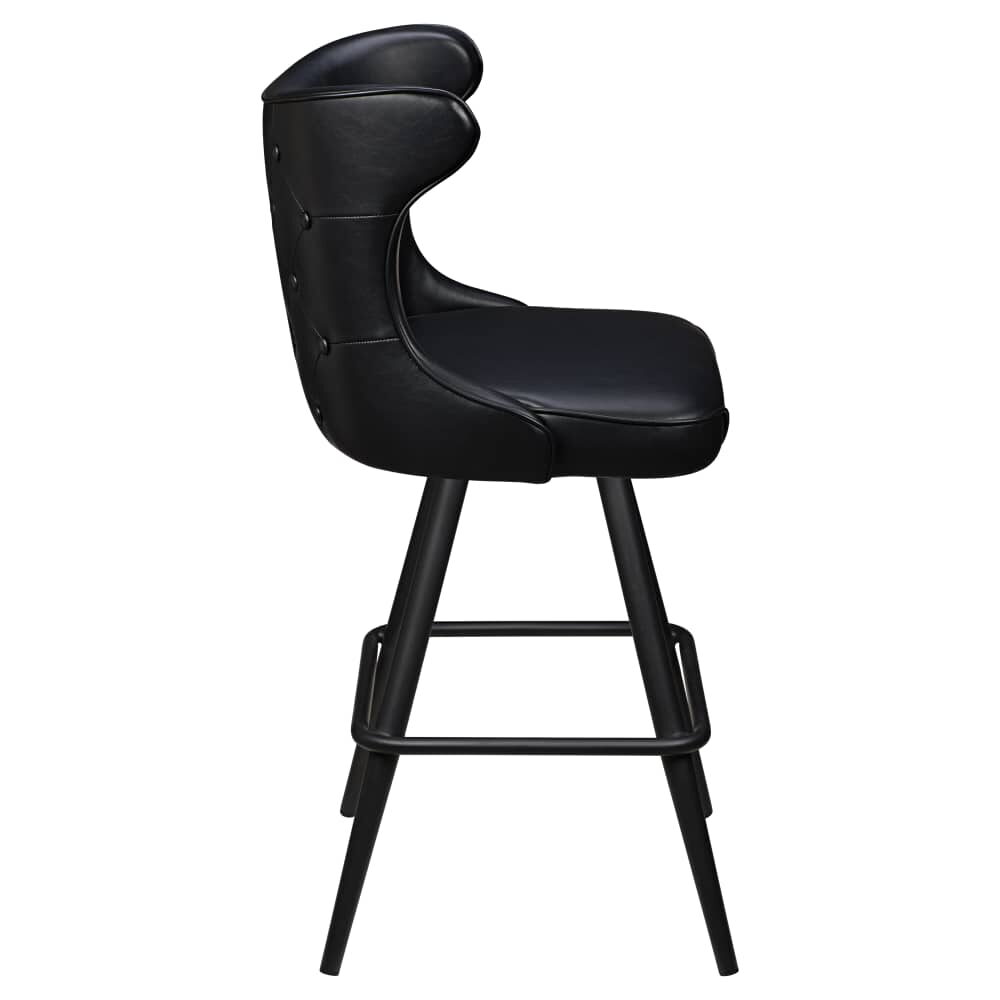 Darlo Swivel Bar Stool with Bucket Seat and Square Frame