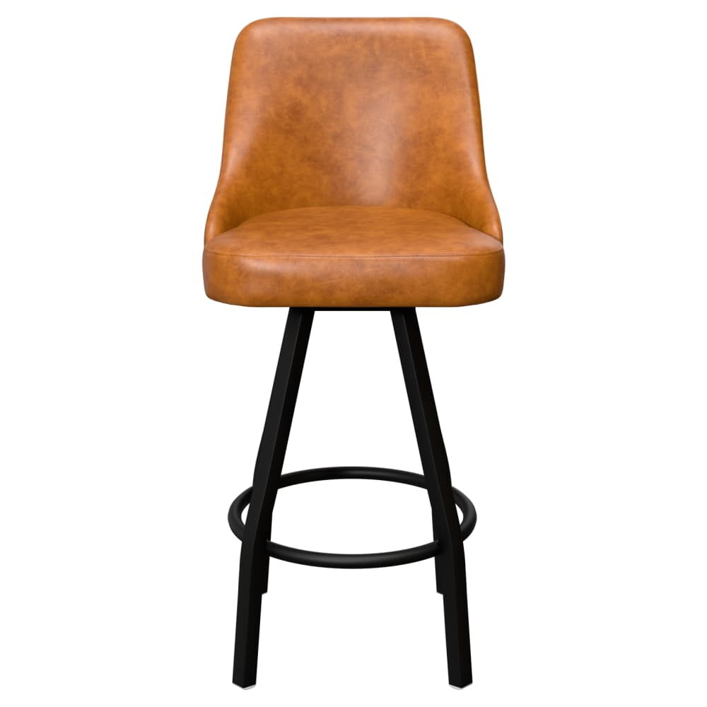 Mauro Swivel Bucket Bar Stool in Metal