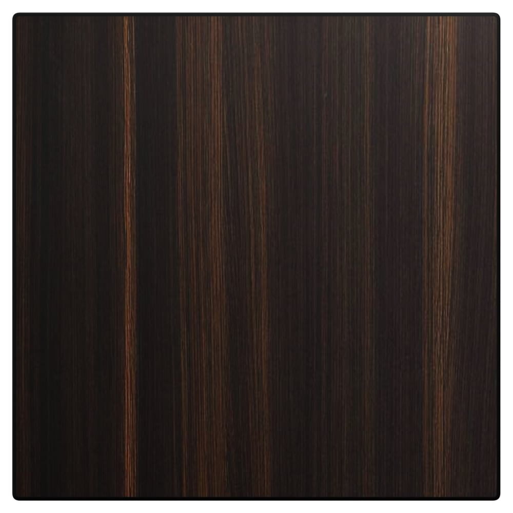 Outdoor Resin Table Top with Phenolic Edge, Dark Walnut