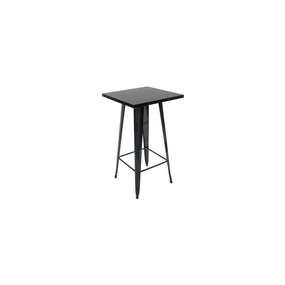 Metal Table, Bar Height, Black Finish