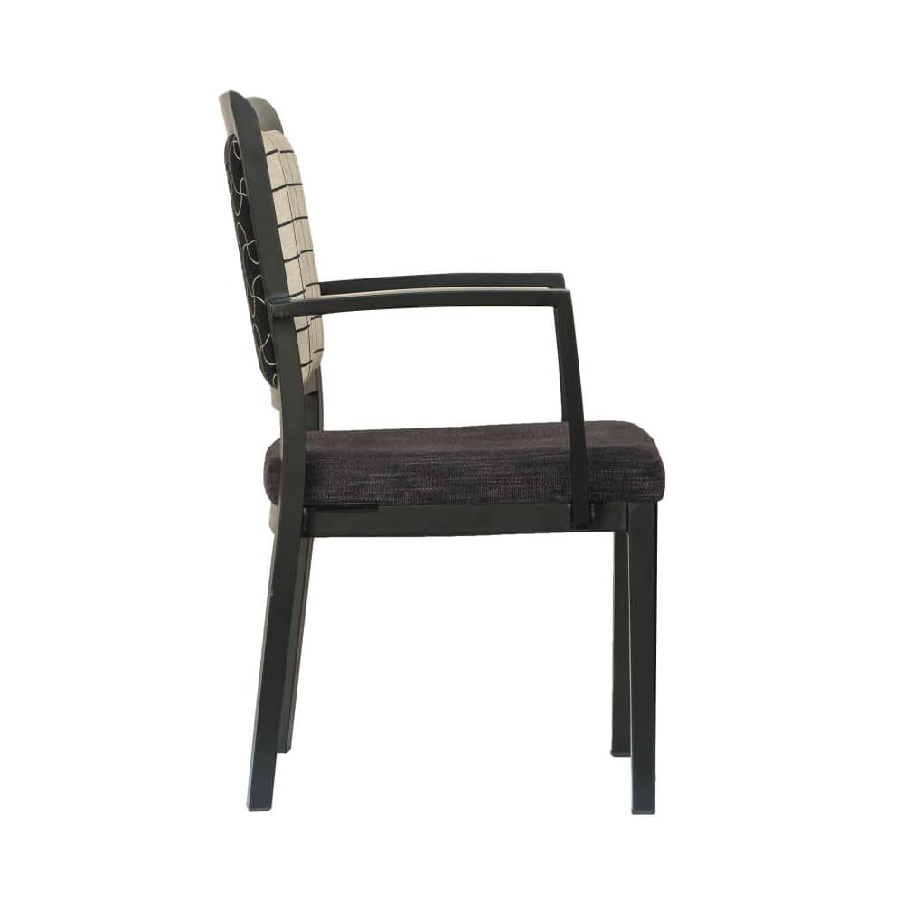 Gifford Aluminum Armchair with Wood Grain