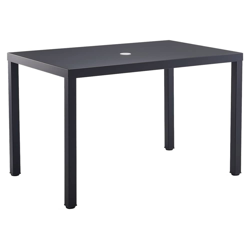 Metal Outdoor Table with Black Finish and Legs