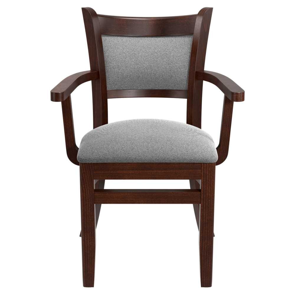 Chair with Arms, Padded Back Wood
