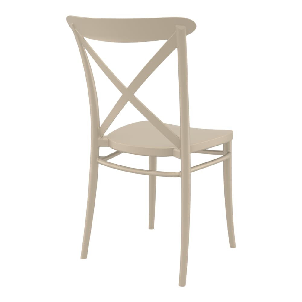 Patio Chair, Cross-Back Resin