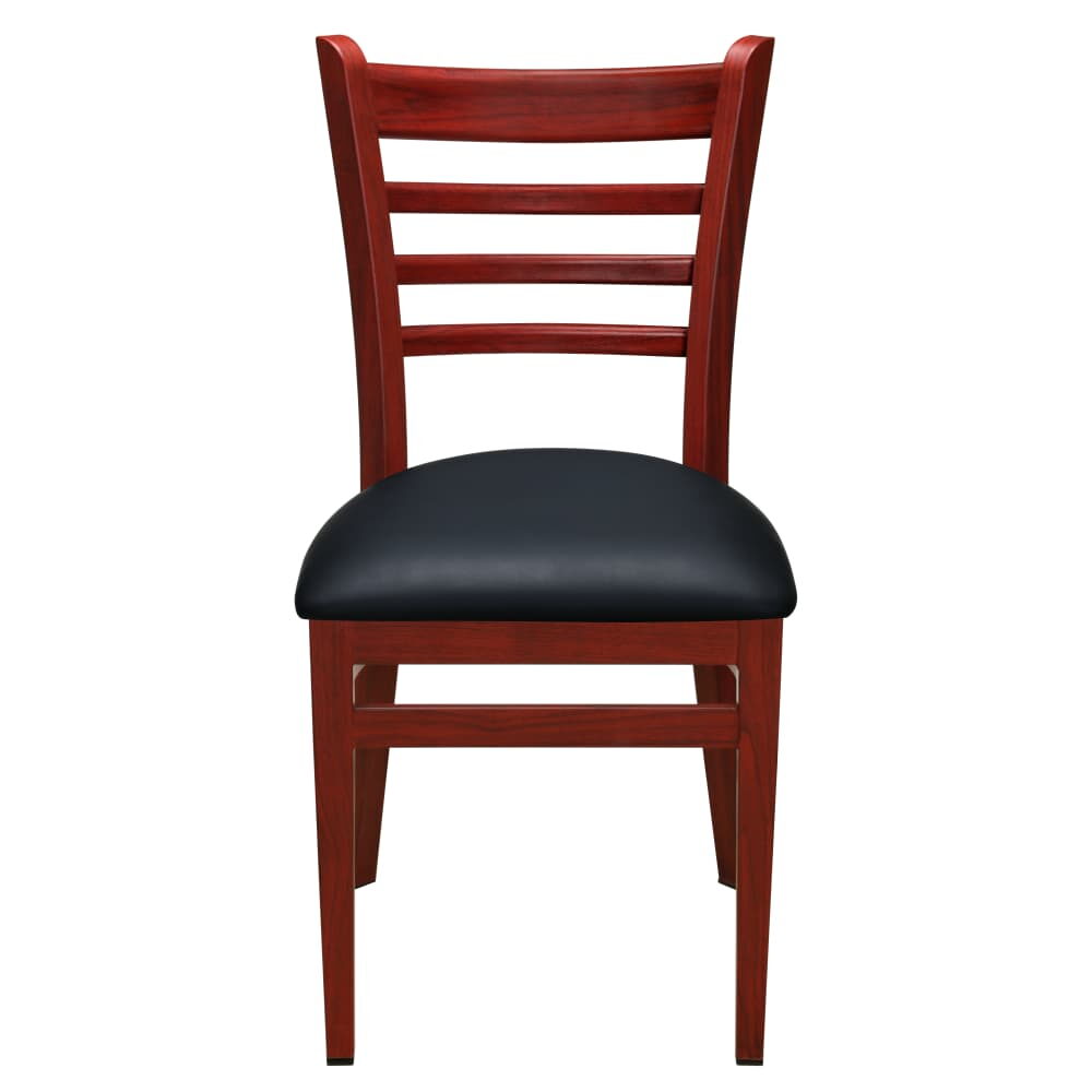 Metal Chair with Wood Look, Ladder-Back