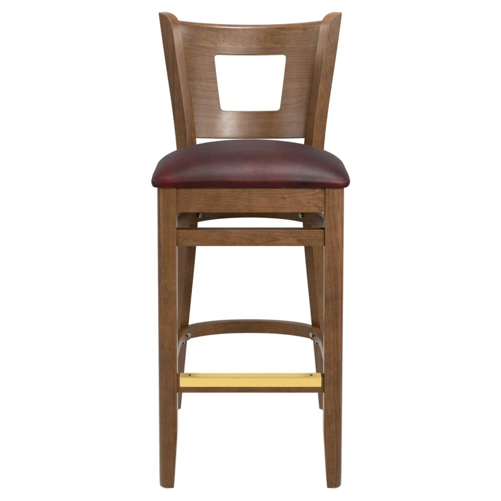 Duna Bar Stool in Wood with Square Back