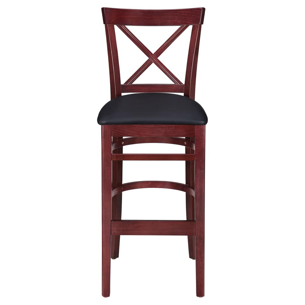 Wood Bar Stool with Cross-Back