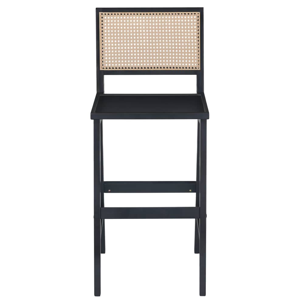 Gaia Bar Stool in Cane and Wood