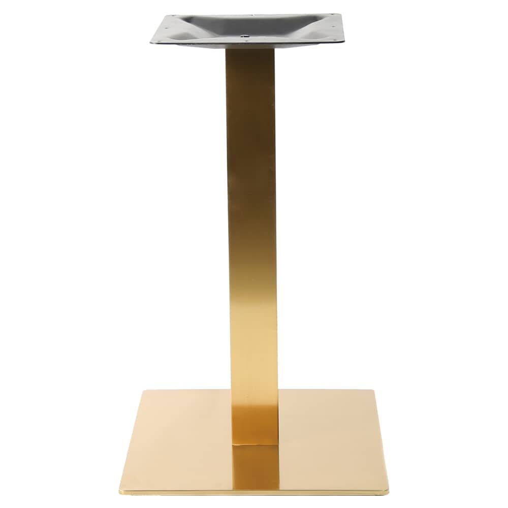 Square Table Base in Gold Stainless Steel