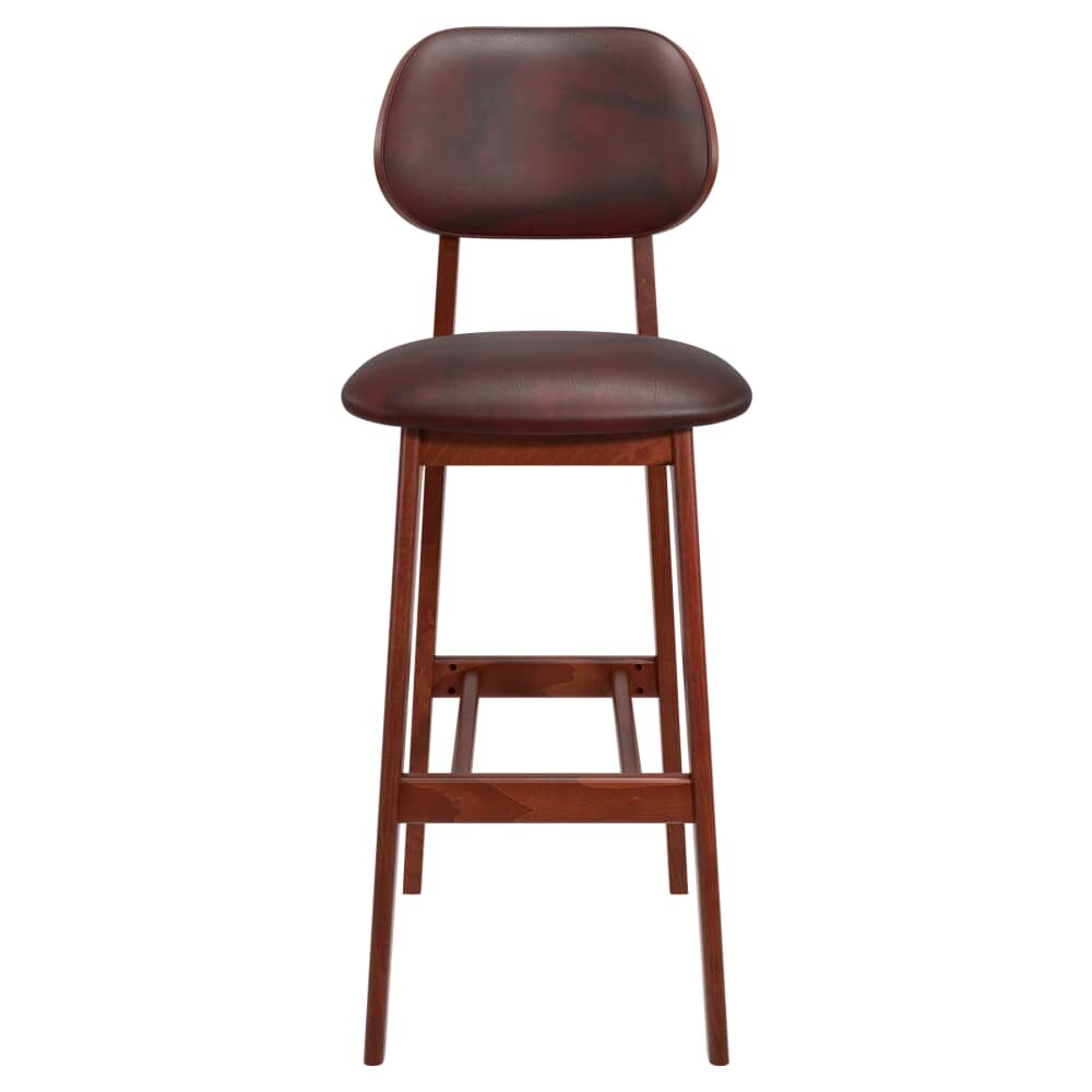 Gisselle Bar Stool in Wood with Padded Back