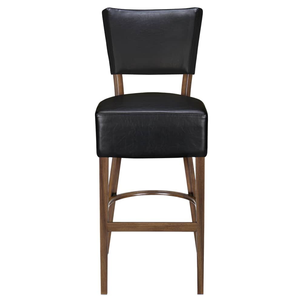 Lumme Bar Stool in Metal with Padded Back